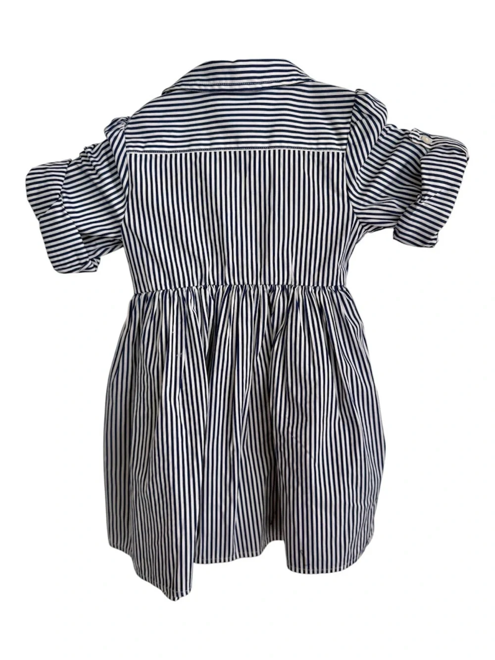 Ralph Lauren Navy & White Striped Button-Up Shirt Dress